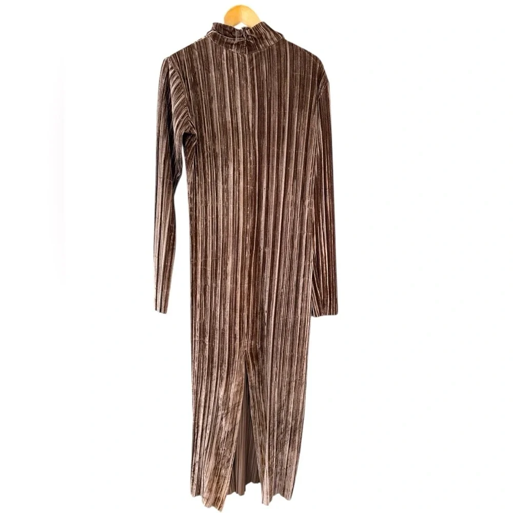 Sabina Musayev Women’s Lattice Velour Turtleneck  Dress - Picture 8 of 14